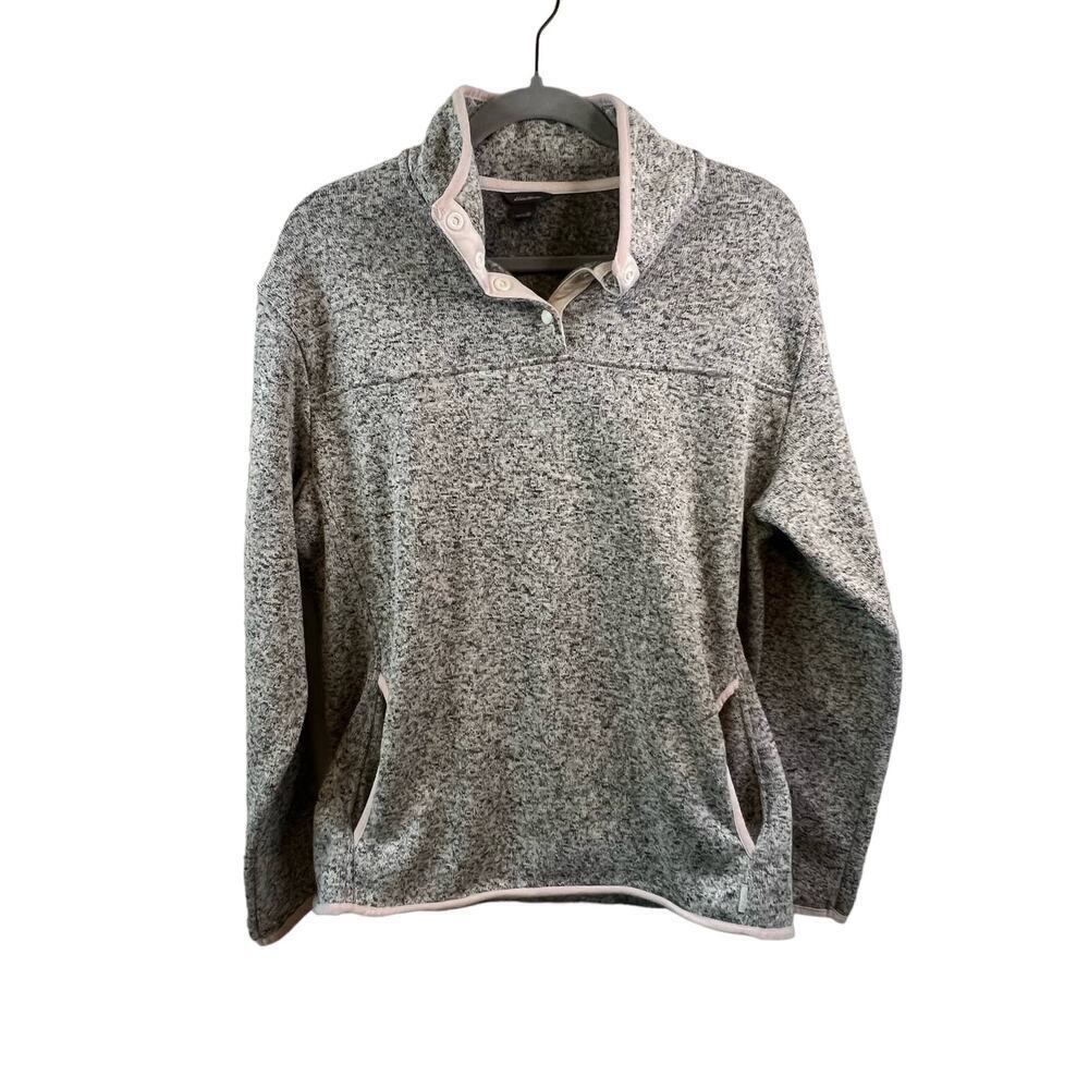 Eddie Bauer Grey Pullover Sweater w/Pockets Size XL